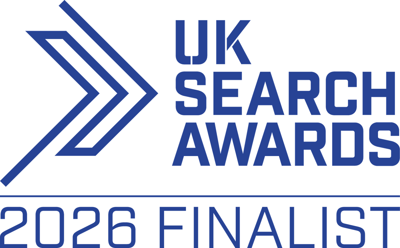 UK Search Awards 2026 Finalist badge